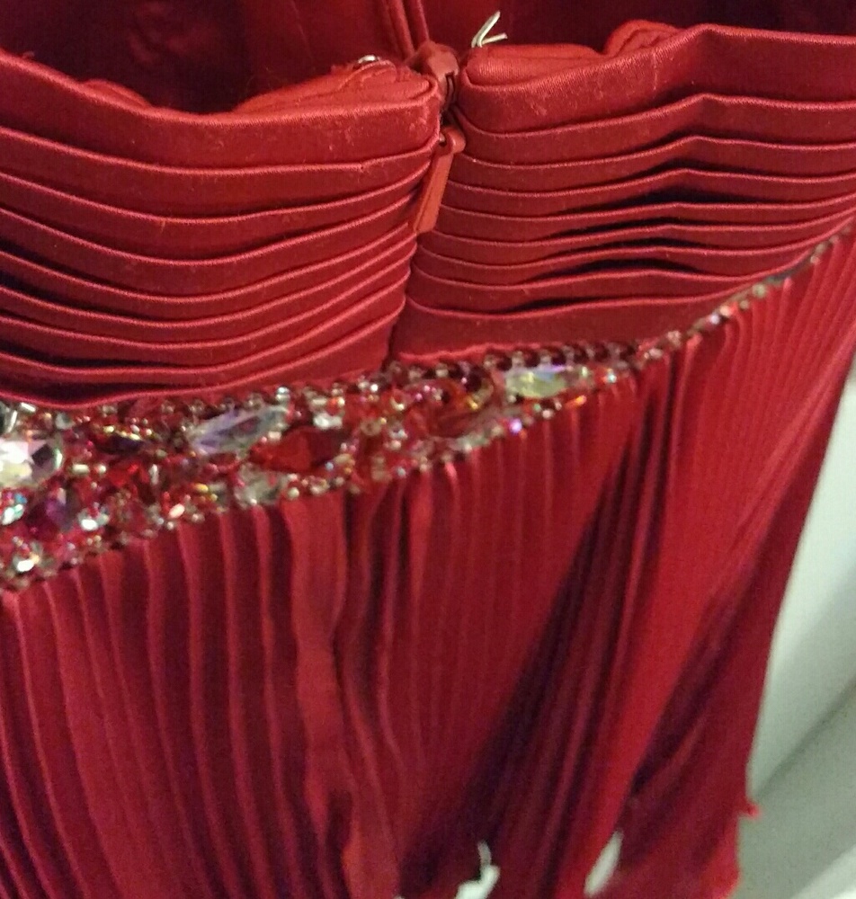 🎉2xHP!!!🎉NWT Evenings by Allure Red A444 Dress - Picture 6 of 6